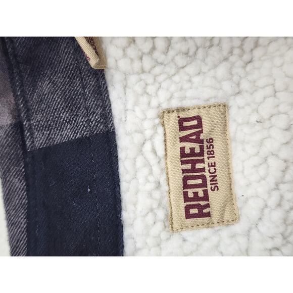 RedHead Fleece Plaid Flannel Jacket Shirt Men Medium Shacket Lumberjack Gorpcore - Picture 13 of 15